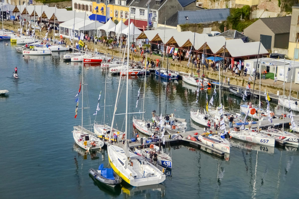 the "Mini Transat " departure is one of the many sailling races leaving from Brittany Race-start-at-Port-Ru-in-Douarnenez
